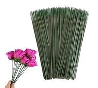 100Pcs Plastic Flower Sticks, Green Flower Stems, Plastic Floral Wire, Artificial Stems, Green Artificial Stems Floral Rod Floral Wire Sticks for DIY Craft Bouquet Making (6.7 inch/17cm)