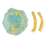 100Pcs Plastic Hair Net Caps Elastic Shower Bath Cap For Eyebrow Tattoo Makeup Tool For Trave,Spa Hotel(Yellow)