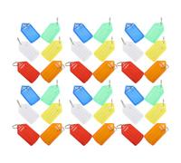 100pcs Plastic Key Ring Tags with Split Rings, Writable Label Window