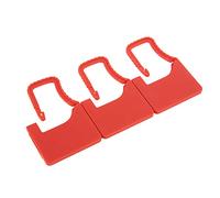 100Pcs Plastic Lock Disposable Seal Self Locking Suitcase Shoes Bag Label Tag Durable Reusable Tamper Proof Security Tags for Logistics Retail Banking PP Material White Yellow Red (Red)