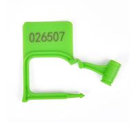 100pcs Plastic Padlock Seals Disposable Self-Locking Plastic Tags Numbered Tamper Proof Security Padlock Seals for Luggage, Document Bag, Transportation, Briefcase (Green)