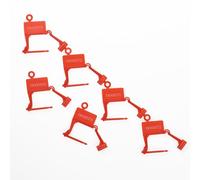 100pcs Plastic Padlock Seals Disposable Self-Locking Plastic Tags Numbered Tamper Proof Security Padlock Seals for Luggage, Document Bag, Transportation, Briefcase (Red)