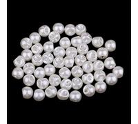 100Pcs Plastic Round Pearl Sewing Buttons for Clothing, Shoes, Bags, Hats - 10mm & 12mm ABS Craft Buttons for DIY Jewelry and Home Decoration