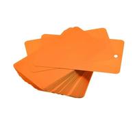100Pcs Plastic Shipping Tags Waterproof PVC Hang Tags Blank Logistics Identification Labels for Merchandise, Retail Store, Transportation - Orange