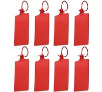 100PCS Plastic Shipping Tags, Waterproof & Writable Labels Self-Locking Security Seals Tag Tearproof Big Sign Zip Tie Labels for Labeling and Marking, 250mm, Red