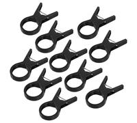 100pcs Plastic Tomato Vine Clips 3cm Clamps for Trellis Support | Black Plastic, Snapping , Quick Release Design, Greenhouse Use, Stable Wind Training