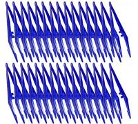 100pcs Plastic Tweezers, Practical Craft Tweezers Plastic Forceps Crafting Tool for Kids Home School DIY Crafts Bead Picking (Blue)