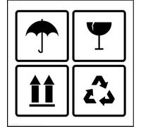 100PCS Please Handle with Care Warning Labels Fragile Cargo Sticke Tags DIY Accessories Supplies(Dry)