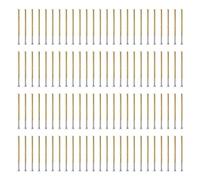 100pcs Pogo Pin Q Head Type 4 Claws Brass Stainless Steel Spring Loaded Test Probe Pins for PCB Testing Solder Joints and Pads 2.5mm Head Diameter 5A Rated Current