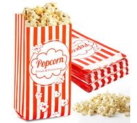 100PCS Popcorn Bags Individual Servings - MAQIHAN Disposable Paper Popcorn Bags Party Pop Corn Sleeves Bulk Carnival Halloween Snack Packs Gift Favor Treat bolsas para palomitas Movie Night Supplies