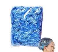 100PCS Portable Disposable Shower Caps; Plastic Waterproof Elastic Hair Caps Bathing Caps Bath Hat;Travel Shower Cap, Perfect for Hair Treatment, Salon, Spa, Hotel, Travel (#2)