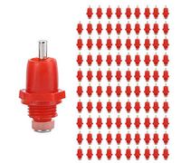 100Pcs Poultry Screw Style Nippler Waterer Chicken Automatic Water Feeder Drinker Stainless Steel 360 Degree Watering Easy Clean PVC Pipe Installation for Poultry Farming