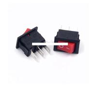 100PCS Power Switch 3 Pin AC 3A 250V 10 * 15mm Red Button Switch ON OFF 10X15MM Rocker Switch RUAJOGYNVM