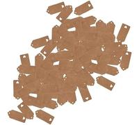 100Pcs Practical Kraft Gift Tags with Heart-Shaped Hole Garment Keywords Price Tags Blank Paper Cards Gift Tags Yellow