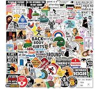 100pcs Prank Meme Decals, Classic Funny Graffiti Colorful Waterproof Vinyl Stickers for Laptop Skateboard