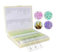100PCS Prepared Microscope Slides Specimen Animals Insects Plants Human Tissue for Kids Children Students Enlighten Education