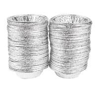100PCS Professional Non Stick Egg Tart Molds Premium Baking Cups for Pastries Cookies Cupcakes Commercial Grade Tinfoil Tart Pans for Bakeries Restaurants 75x45x20mm