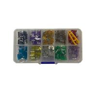 100Pcs Profile Mini Size Blade Car Fuse Assortment Set for Auto Cars Truck 2/3/5/7.5/10/15/20/25/30/35A Fuse with Box Protected circuits