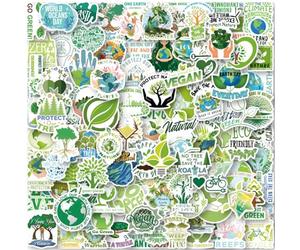 100PCS Protected Nature Stickers, Vinyl Waterproof Decal Stickers, Children's Birthday Gift Themed Party Bag Filling, Water Bottle Suitcase, Skateboard, Suitcase, Guitar