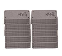 100pcs PU Leather Label Color Handmade Soft 4 Holes DIY Accessories Wallet Hat (01)