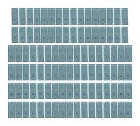 100Pcs PU Leather Label Soft HandMade Useful DIY Accessories for Wallet Hat Sewing Craft (Blue)