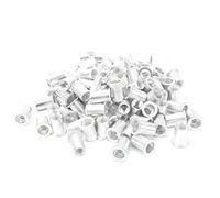 100Pcs Pull Riveting Nuts Aluminum Flat Head Vertical Hardware Accessories, M3 M4 M5 M6 M8 M10 Assorted Sizes, Blind Rivet Nuts for Metal Sheets Pipes, Compatib (M10*100pcs)