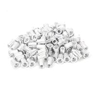 100Pcs Pull Riveting Nuts Aluminum Flat Head Vertical Hardware Accessories, M3 M4 M5 M6 M8 M10 Assorted Sizes, Blind Rivet Nuts for Metal Sheets Pipes, Compatib (M8*100pcs)