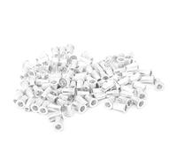 100Pcs Pull Riveting Nuts Aluminum Flat Head Vertical Hardware Accessories, M3 M4 M5 M6 M8 M10 Assorted Sizes, Blind Rivet Nuts for Metal Sheets Pipes, Compatib (M5*100pcs)