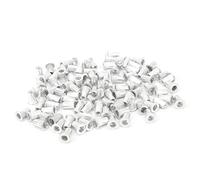 100Pcs Pull Riveting Nuts Aluminum Flat Head Vertical Hardware Accessories, M3 M4 M5 M6 M8 M10 Assorted Sizes, Blind Rivet Nuts for Metal Sheets Pipes, Compatib (M4*100pcs)