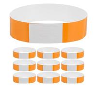 100pcs Puppy Identification Collars with Id Tags | Adjustable Pp Band, Easy to Clean, Orange Finish, for Pet Owners and Litter Care