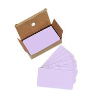 100Pcs Purple Blank Cards Blank Business Message Cards for Learning, DIY Craft Words, Memory Note, 50x90mm