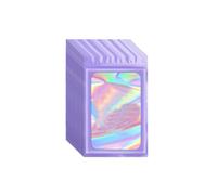 100Pcs Purple Holographic Mylar Bags, Resealable Odor Proof Pouch, Transparent Packaging Pouch for Home, Supermarket, Office(7 * 10cm/2.76 * 3.94in)