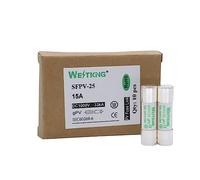 100Pcs PV Solar Fuse 1000V DC 10 * 38mm 1A 3A 5A 10A 15A 20A 25A 30A for Photovoltaic Power System Protection Pure Silver Melt(25v)