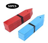 100pcs PVC Plant Labels Flower Pot Tags Garden Markers UV Resistant Seed Sign Labels for Nursery Greenhouse Gardening White Yellow Pink Green Blue Red 10x2cm (Blue,red)