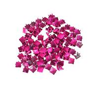 100pcs Pyramid Studs Spots Punk Spikes for DIY Craft Leathercraft - Hot Pink Red
