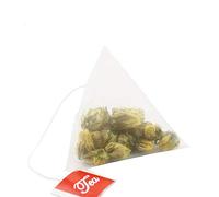 100PCS Pyramid Tea Bag Filter - Nylon, Single String Label, Transparent Empty Unbleached Organic