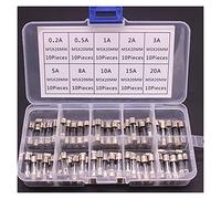 100Pcs Quick Blow Glass Tube Fuse Set 250V 5x20mm Fast-Blow Glass Fuses 0.2 0.5 1 2 3 5 8 10 15 20A amp Assortment Kit Protected circuits (Color : 10kinds Each 10pcs)