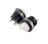 100PCS R13-507 Momentary SPST NO Red Black White Yellow Green Blue Round Cap Push Button Switch AC 6A/125V 3A/250V 6color IDGTTLDF(Gold)