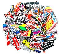 100PCS Racing Stickers Car Waterproof Sticker DIY Motocross Racing Helmet Skateboard Bicycle Laptop PVC JDM Luggage sticker HKS