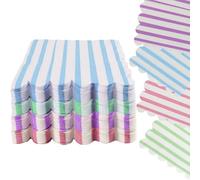 100pcs Rainbow Boho Cocktail Napkin Paper Scallop Stripe Soft Paper Rainbow Ice Cream Napkin 5 x 5 Inch Macaron Color for Wedding Birthday Party Bridal Anniversary Baby Shower Supplies Table Decor