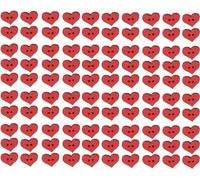 100Pcs Red 2 Holes Heart Button Love Heart Wooden Button Clothes DIY Sewing Decor Accessory Nice and Fashion Sewing Buttons Art Craft Supplies