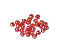 100pcs Red Acrylic Round Beads for Jewlery Bracelet Making 10MM Iridescent Acrylic Craft Beads for DIY Beading