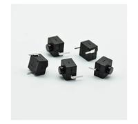 100pcs red/black Small self locking switch 8 * 8 * 8.4 wit 2 feet with lock light touch switch button switch L068-A DC30V1A IDGTTLDF(100 black)