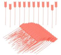 100Pcs Red Cable Tie Markers, PP Self-Locking Shipping Tags for Security | 20x22x0.1cm, One-Piece Weather-Resistant Design, Adjustable Length, for Ropes, Containers, Supermarkets and Warehouses
