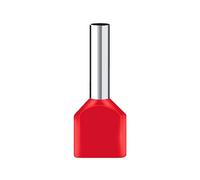 100PCS Red Copper Insulated Ferrules Cord End Crimp Terminal Double Wire Connector Pin Electrical Cable Connector TE0508~TE16-14 DGTVE