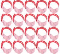 100pcs Red Medical Patient Id Wristbands PVC Fall Risk Hospital Bracelets Adjustable Waterproof Write-on Bands for Adult Healthcare Use Durability and Attraction