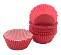 100Pcs Red Paper Cupcake Cases for Baking,Red Cup Cake Paper Liners Small Red.Cupcake WrapperPaper Cases for VJ Day 80th Anniversary Decorations,Valentine's Day Union Jack Royal Street Party Supplies