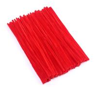 100pcs Red Pipe Cleaners, 30cm x 6mm long Craft Pipe Cleaner, Pipe Cleaners Chenille Stems, Pipe Cleaner Chenille Wire Bending Plush, Cleaner Strips for DIY, Arts, Crafts Project, Decoration
