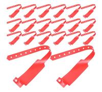 100pcs Red PVC Patient Identification Wristbands Adjustable Writable