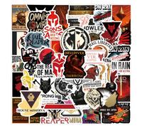 100Pcs Red Rising Stickers Science Fiction/Dystopian Series Novels Aesthetics Book Sticker Pack Waterproof Vinyl Decals for Laptop Ebook Readers Water Bottles Journal Scrapbook